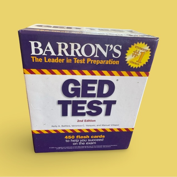 Barron's GED 2nd Edition Test Flash Cards With Card Rings - Picture 2 of 6